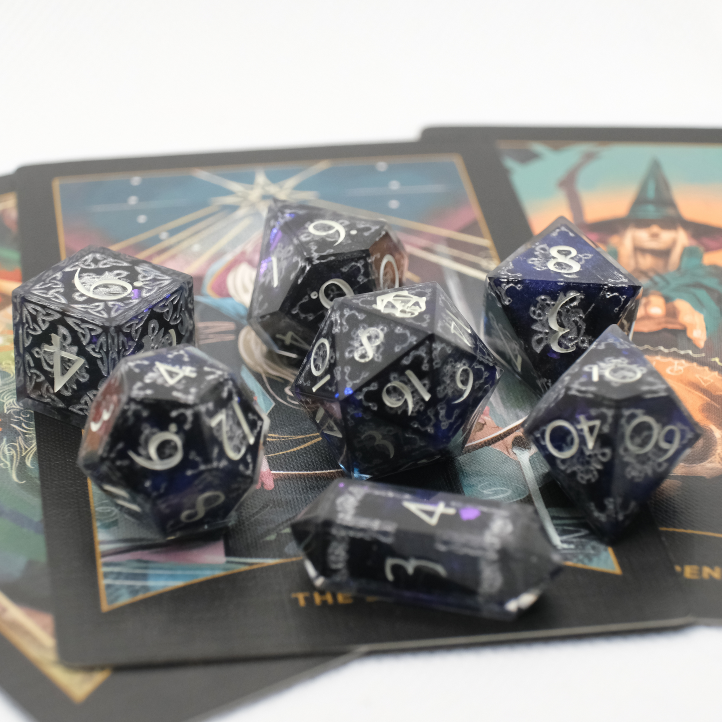 God’s Favourite Princess - Premium Handmade Purple Resin Polyhedral Tabletop Roleplaying Dice Set